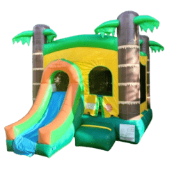 4-in-1 Tropical Bounce House Rental with Slide