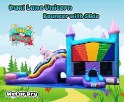 8-in-1 Unicorn Bouncer with Slide Wet/Dry