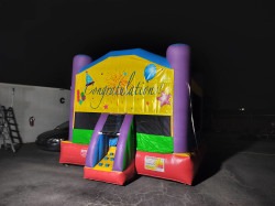 congratulations mega jumbo bounce house entrance angle little rock 2 Congratulations XL Bounce House