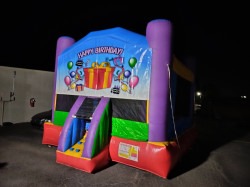 happy birthday mega jumbo bounce house entrance angle little rock 1 1 Happy Birthday XL Bounce House