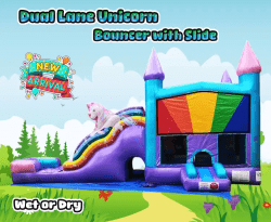 8-in-1 Unicorn Rainbow Sparkles Waterslide Combo